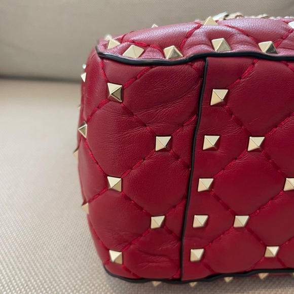 Valentino Rockstud Red Handbag (wanting to trade for smaller size) - Picture 6 of 14